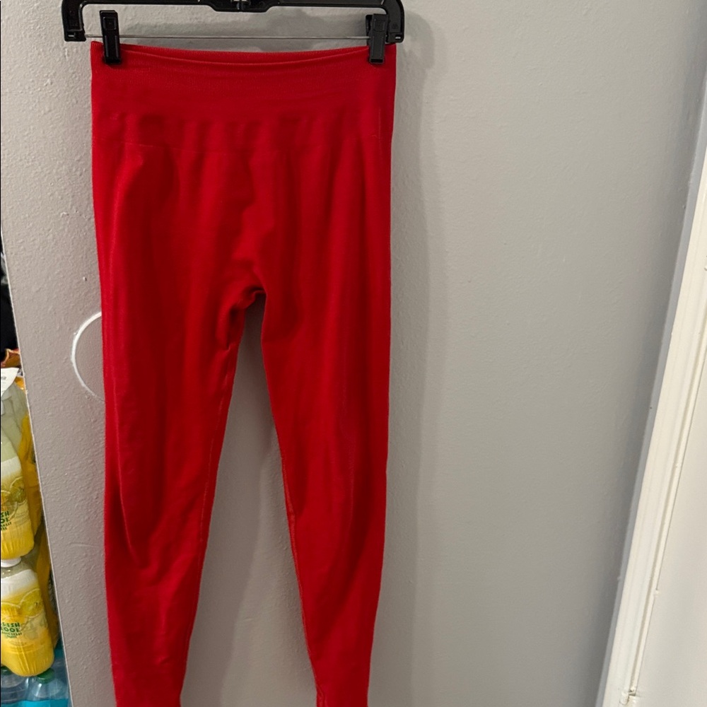 Alphalete Red High-Waist Leggings